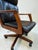 Mid-Century Scandinavian Modern Leather and Teak Swivel Chair, Norway, 1960s-1970s For Sale - Image 14 of 18
