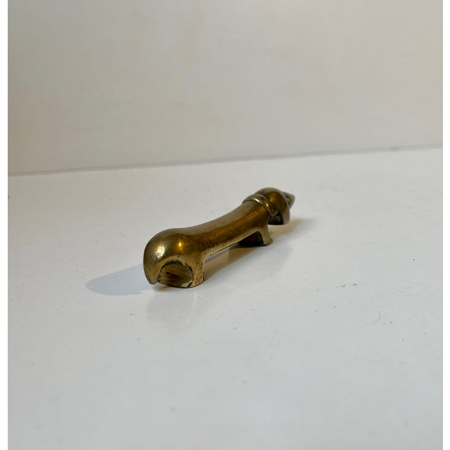 Mid-Century Modern Noodle Dachshund Bottle Opener in Brass from Bosse, 1950s For Sale - Image 3 of 9