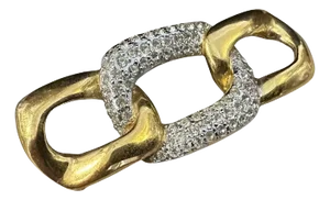 1990s Elegant Costume Jewelry Brooch by Yves Saint Laurent