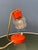 Glass Small Orange Desk Lamp with Clear Crystal Glass Shade For Sale - Image 7 of 11