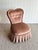 Vintage Blush Velvet Slipper Chair With Pleated Skirt For Sale - Image 11 of 12