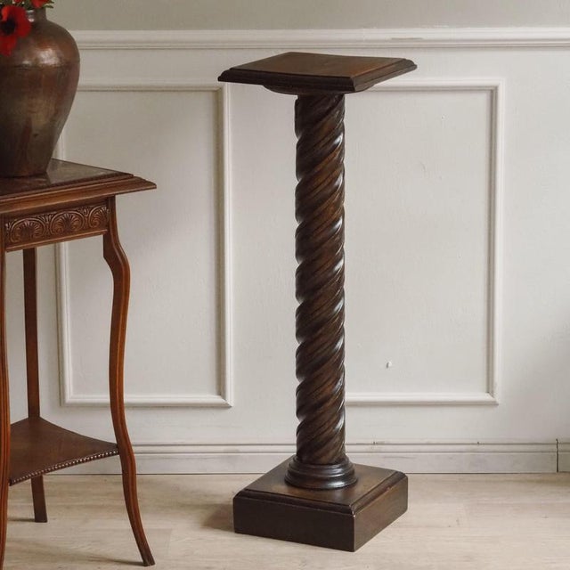 Antique Plant Pedestal with Twisted Column For Sale - Image 10 of 10