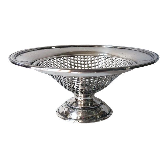 Sheffield Silver Plate Pedestal Basket For Sale