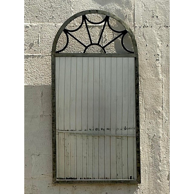 Hollywood Regency Vintage Regency Arched Web Mirror For Sale - Image 3 of 5