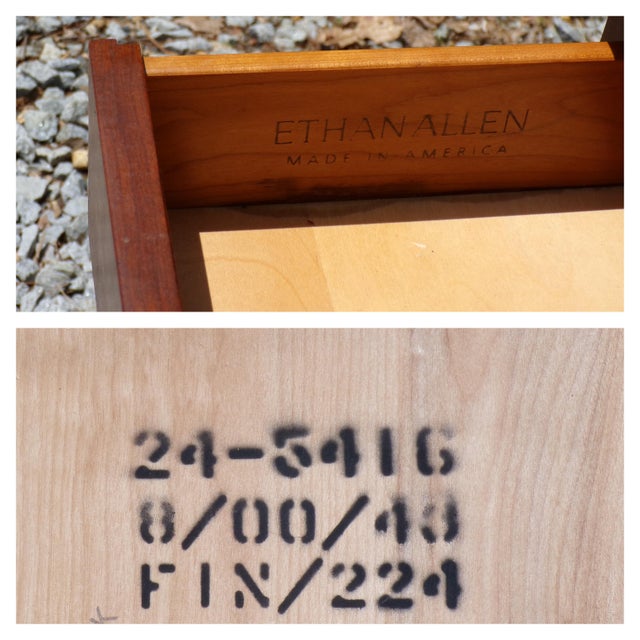 Vintage Ethan Allen American Impressions Cherry Nightstand End Table For Sale - Image 11 of 11