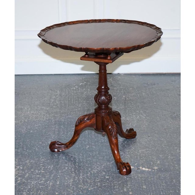 Gorgeous Pie Crust Tilt Top Side Table. The Large Pie Crust Tilt Top Side Table is a beautiful and elegant piece of...