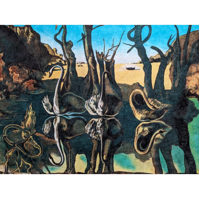 Modern Salvador Dali, Swans Reflecting Elephants, Original Hand-Signed Lithograph, 1970s For Sale - Image 3 of 4