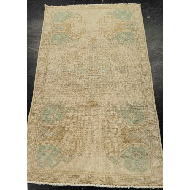 Turkish Mini Rug Oriental Hand Knotted Vintage Rug 1'7" x 2'11" #21201 Explore a curated collection of hallway runners,...
