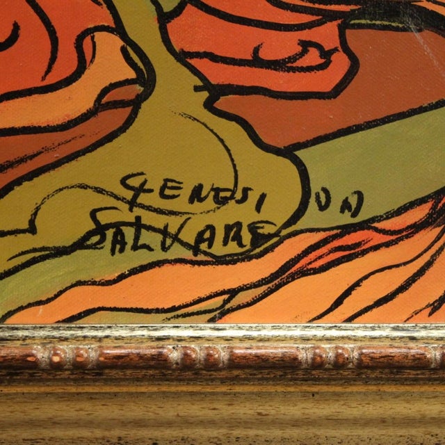 Modern Composition, 1980, Mixed Media, Framed For Sale - Image 9 of 16