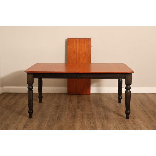 Farmhouse Style Oak Expandable Dining Table For Sale - Image 13 of 18