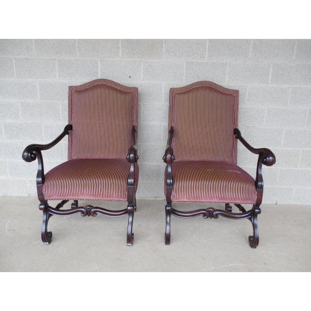 Solid detailed finished wood frames of fine quality construction though manufacturer label is missing. They are in very...