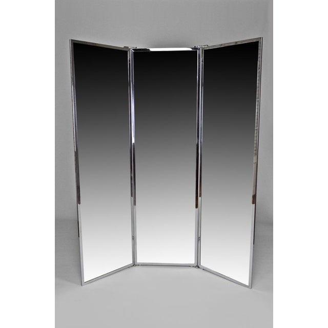 Art Deco French Triptych Mirror in Leather from Coco Chanel Workshop, 1930 For Sale - Image 17 of 17