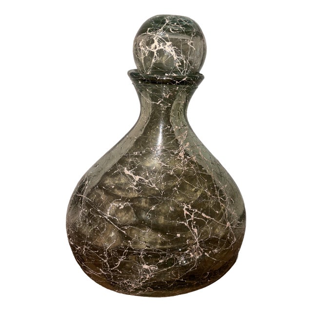 Mid-Century Glass Decanter, 1950s For Sale