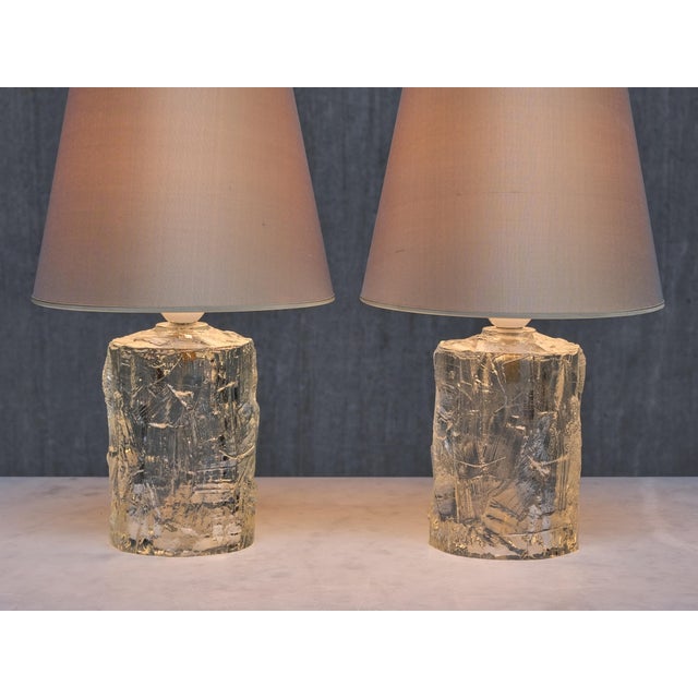 Glass Table Lamps by Göte Augustsson for Ruda Glasbruk, Sweden, 1960s, Set of 2 For Sale - Image 11 of 12