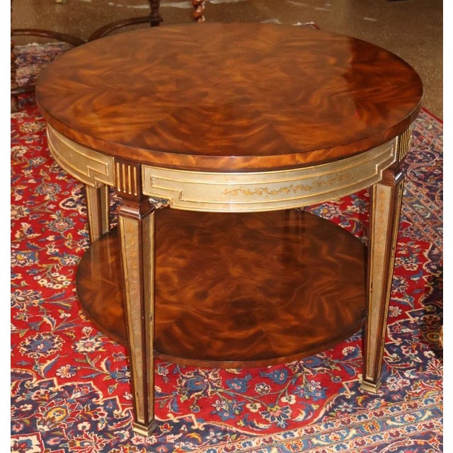 Theodore Alexander Eglomosie Mahogany Two Drawer Center Table For Sale - Image 9 of 14