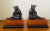 1940s French Art Deco Patinated Bronze Model of Reclining Monkeys Bookends- a Pair For Sale - Image 4 of 6