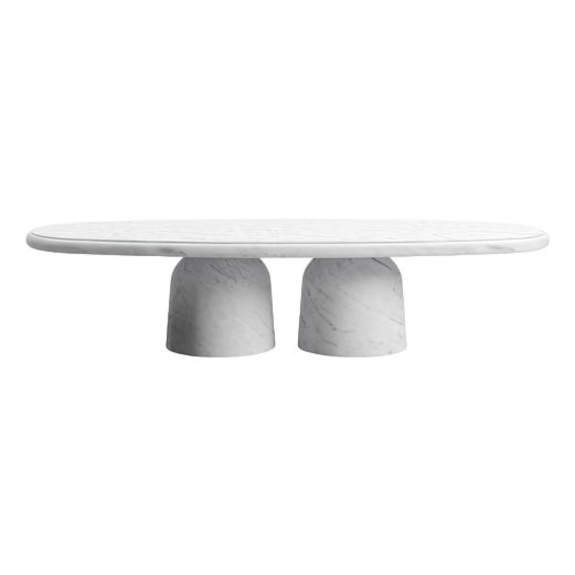 Nissa Bianco Gioia Marble Coffee Table by Ivan Colominas For Sale