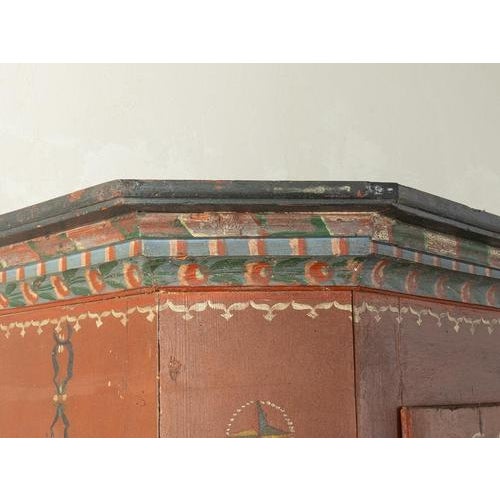 Brown Antique Farmhouse Display Cabinet For Sale - Image 8 of 9