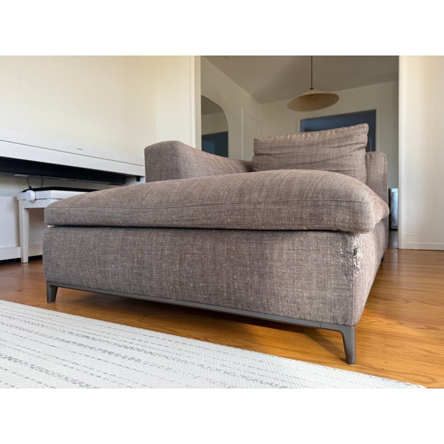 Charcoal B&b Italia Michel Club Chaise For Sale - Image 8 of 11