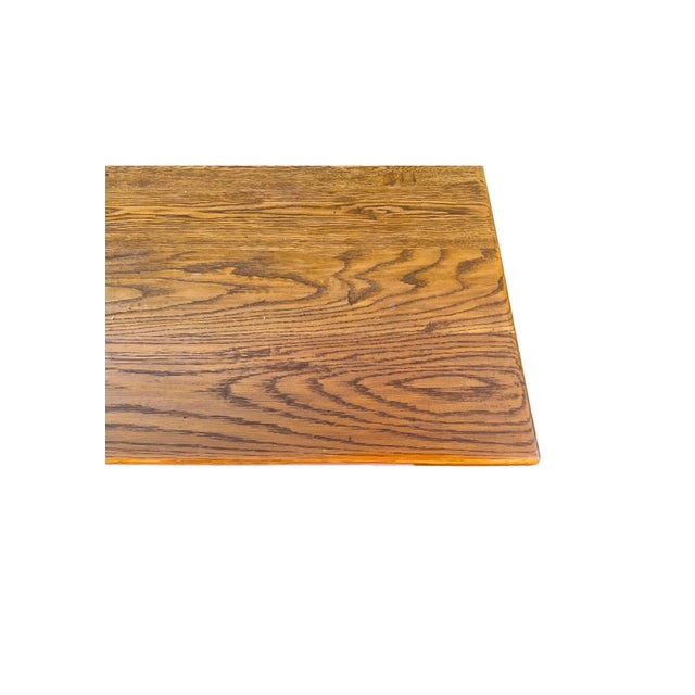 2000 - 2009 Ralph Lauren Style Rustic Ranch Oak Farm Table Faux Bois Legs - La Lune Collection 98” For Sale - Image 5 of 10