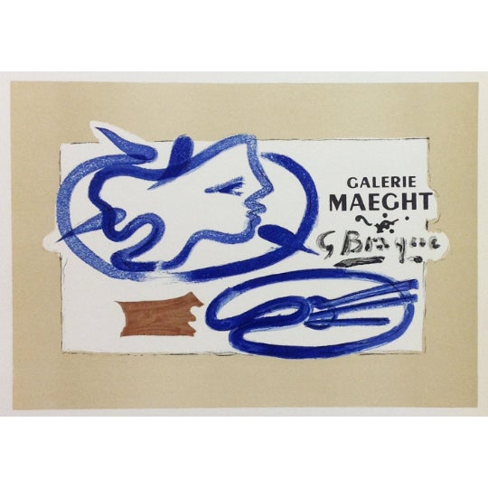 Abstract 1959 Georges Braque Lithograph 3 Galerie Maeght Art in Posters For Sale - Image 3 of 3