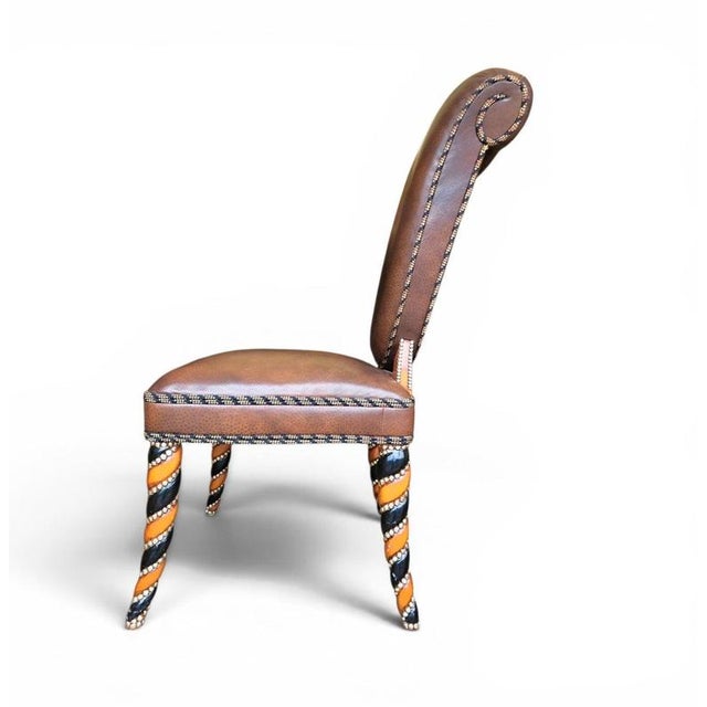 Vintage Leather Chairs, 1980s, Set of 4 For Sale - Image 4 of 16