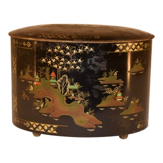 Late 19th C Chinoiserie Tea Tin For Sale