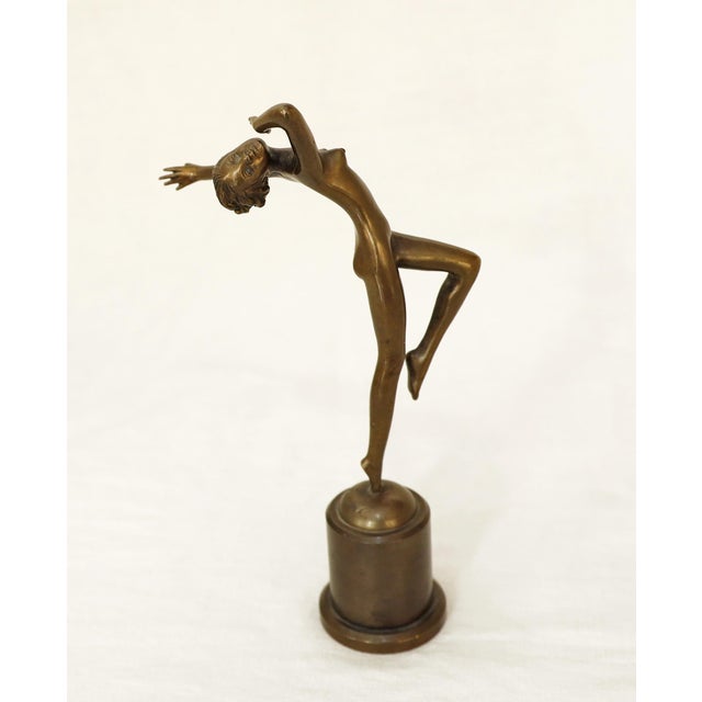 Brown Bronze Female Nude from Josef Lorenzl, 1920s For Sale - Image 8 of 12