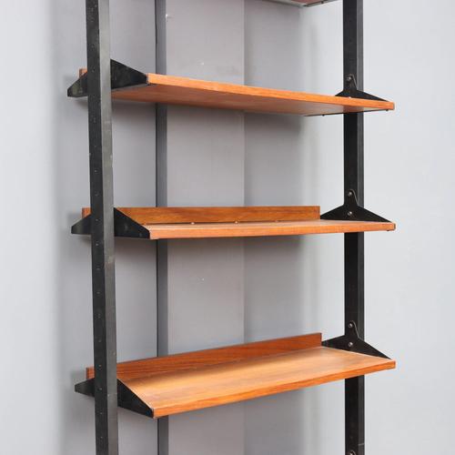 Vintage Bookcase in Teak Veneer, Italy, 1960s For Sale - Image 4 of 10