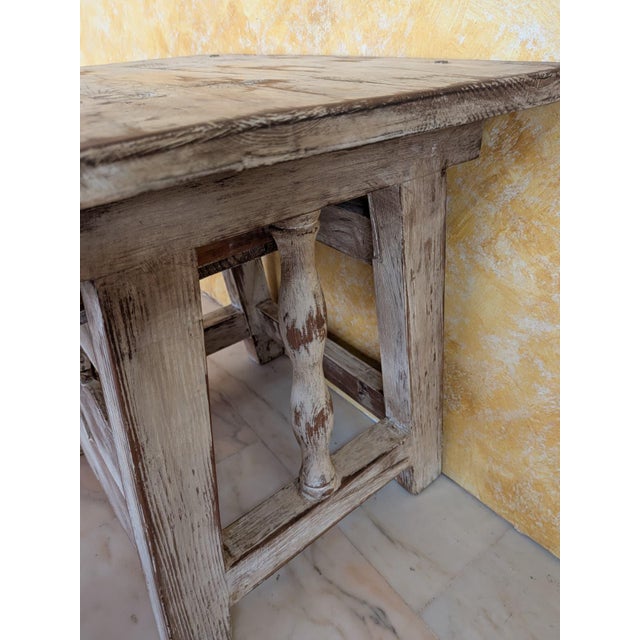 Brown Rustic Side Table, 1960 For Sale - Image 8 of 16