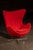 Modern Vintage After-Arne Jacobsen “Egg” Chair in Red Upholstery For Sale - Image 3 of 8