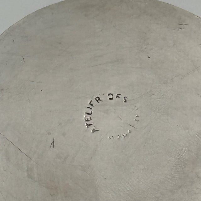 Metal Optical Metal Vase by Atelier Des Orfèvres, Italy, 1970s For Sale - Image 7 of 13