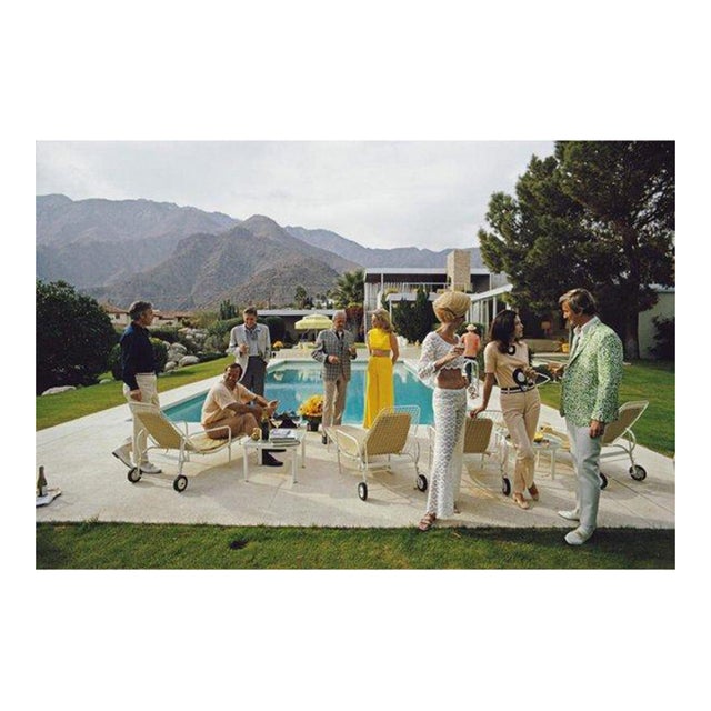 Original Slim Aarons Palm Springs Party Photographic Print, 60"x40" For Sale