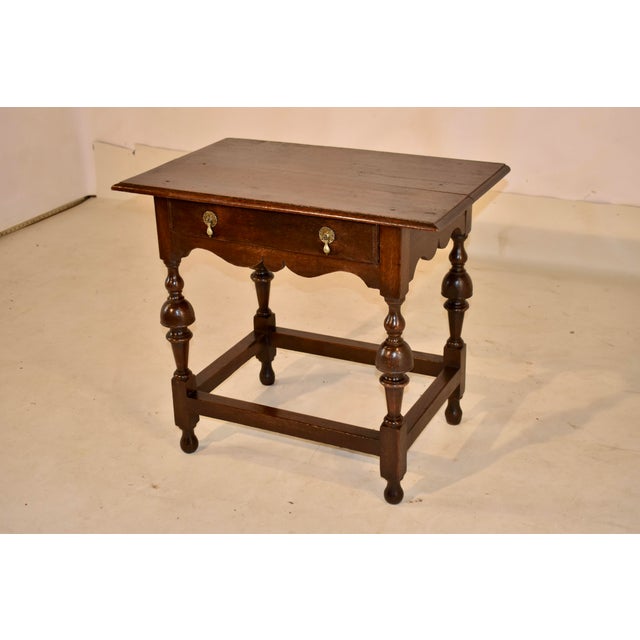 English 18th Century English Oak Side Table For Sale - Image 3 of 9