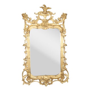 Superb Friedman Brothers Giltwood Carved Georgian Style Wall Mirror For Sale