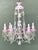 Hollywood Regency Vintage Check Cut Crystal Swag Chandelier For Sale - Image 3 of 12