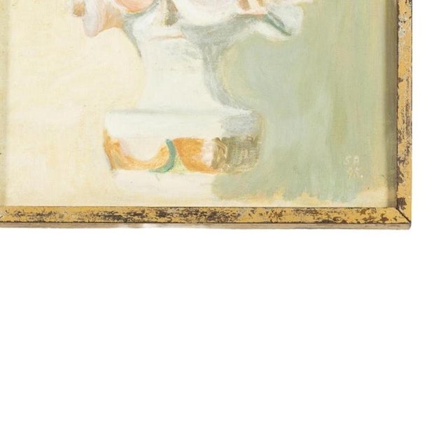 Serafim Pato, Flowers & Landscape, 1990s, Acrylic on Wood Paintings, Set of 2 For Sale - Image 5 of 6