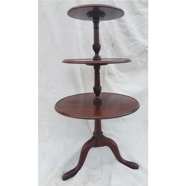 Contemporary James River Mahogany 3 Tier Butler Plantation Table Hickory Chair Company For Sale - Image 11 of 11