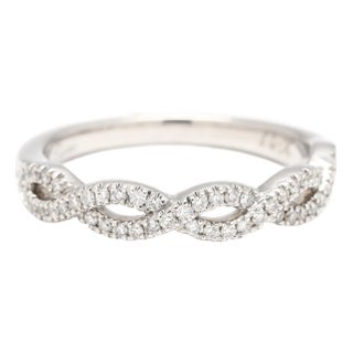 Neil Lane .25ctw Diamond Infinity Band Ring, 14k White Gold, Ring Size 6.5 For Sale