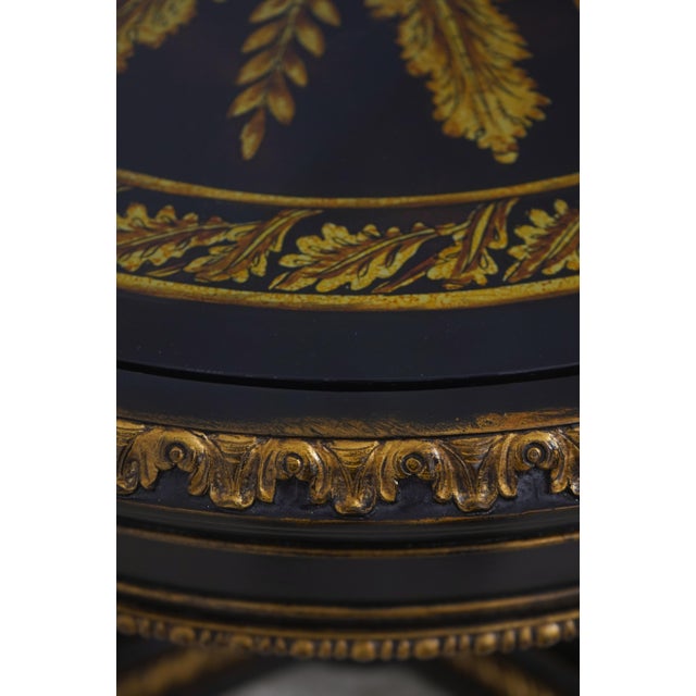 Maitland Smith Eglomise Top Pedestal Lamp Table For Sale In Philadelphia - Image 6 of 18