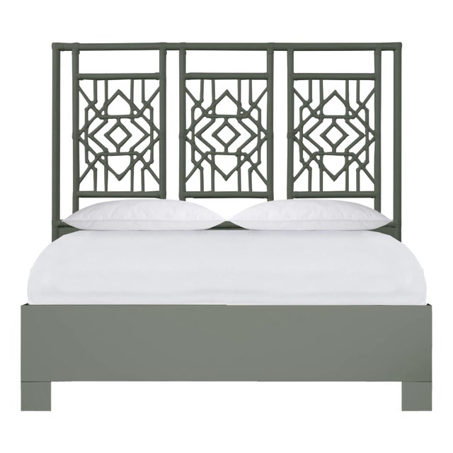 Tulum Platform Bed Queen, Evergreen For Sale