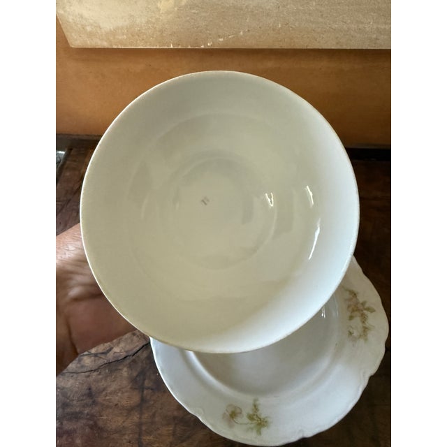 Antique Oeg Royal Austria Porcelain Covered Butter Dish Pink Floral Gutherz 1899 to 1918 For Sale In Chicago - Image 6 of 12