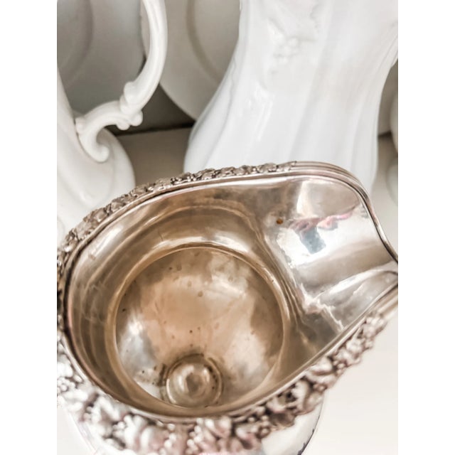 Sheffield Rare Georgian Old Sheffield Plate Cream Pitcher With Sterling Cartouche & Grapevine Handle, England, Circa 1790–1810 For Sale - Image 4 of 10