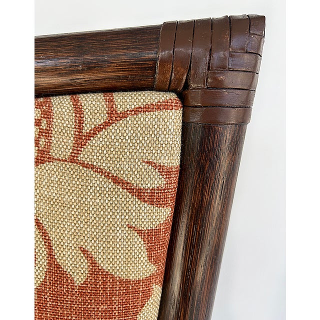 Traditional Late 20th Century Barbara Barry McGuire Rattan Rawhide Dining Room Chairs, New Upholstery- Set of 8 For Sale - Image 3 of 12