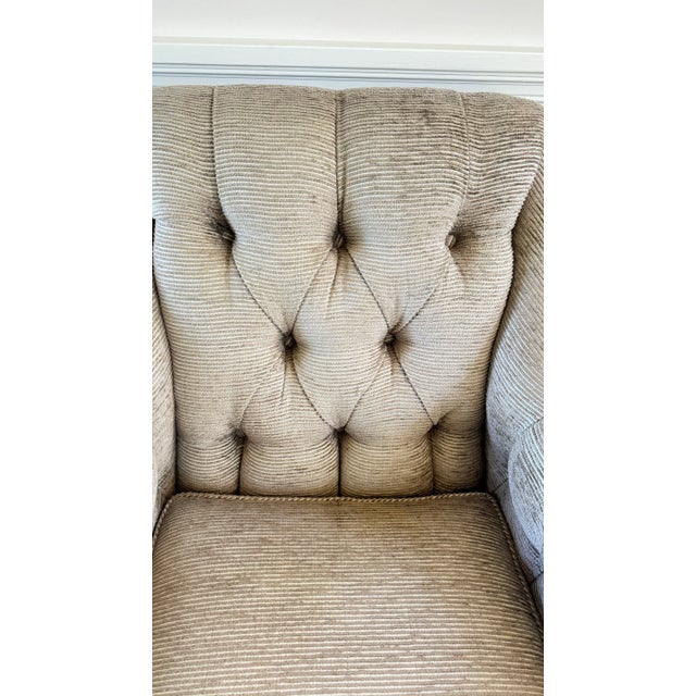 Textile Marler Tufted Chair From Hickory Chair - Pair For Sale - Image 7 of 10