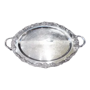 Large Mid 20th Century Silver Plate Serving Tray Reed and Barton El Greco