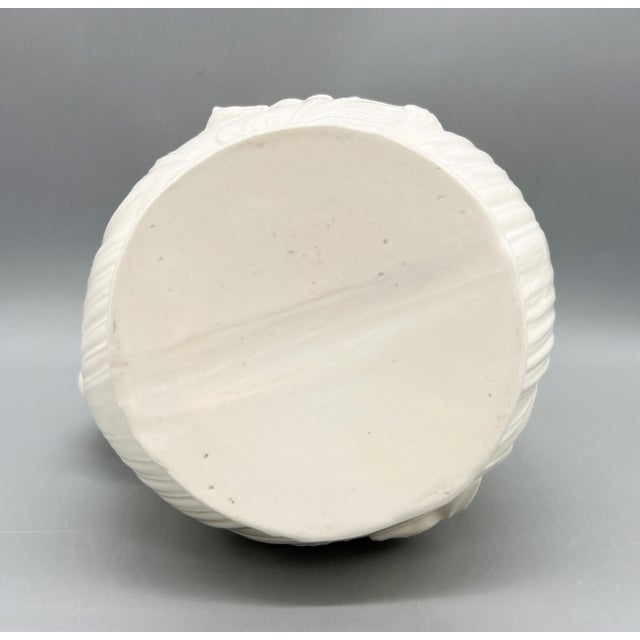 Vintage Cream Ceramic Game Bird Pitcher With Dog Handle — Rustic European / English Sporting For Sale - Image 11 of 13