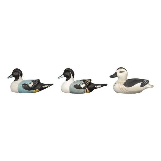 Porcelain Duck Figures, Taiwan, Set of 3 For Sale