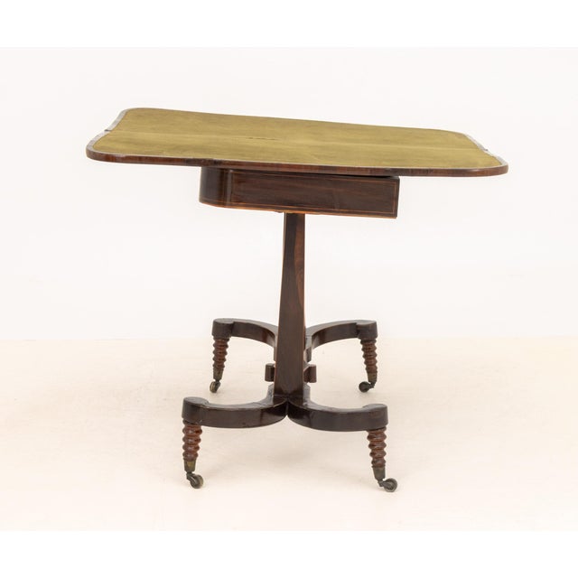 Regency Rosewood and Mahogany Card Table For Sale - Image 10 of 10