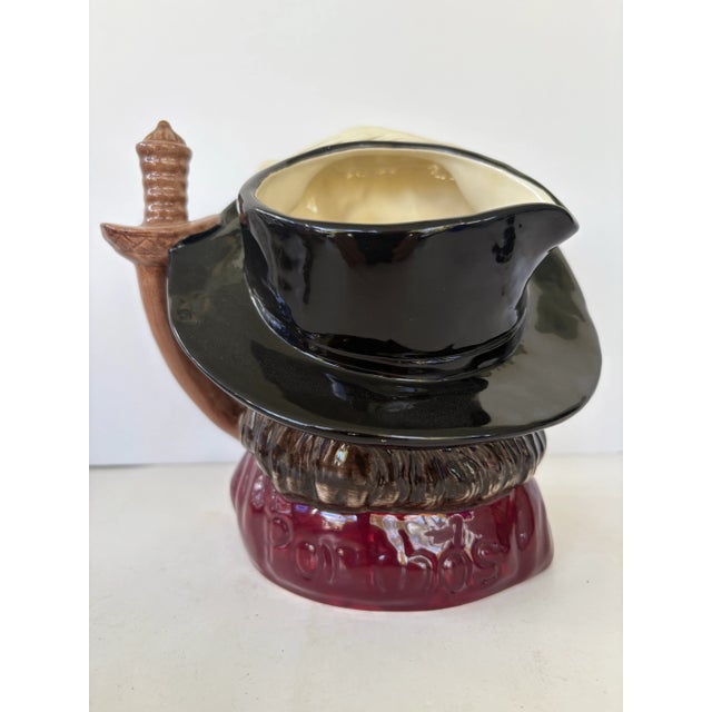 Royal Doulton Royal Doulton England 1950s “Porthos” Large Porcelain Toby Mug/Character Jug (D6440) For Sale - Image 4 of 7